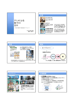 アニメによる 街づくり 立川
