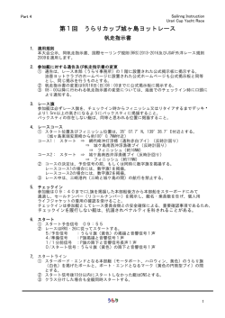 第1回 うらりカップ城ヶ島ヨットレース
