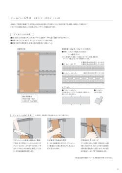 ①ビームハール基盤を構造体と緊結 ②接着剤で外装材を固定 ③目地