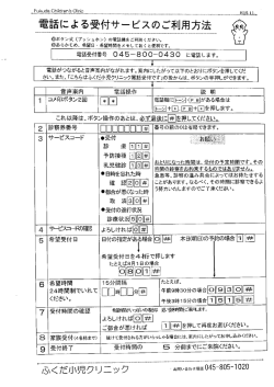 電話受付番号 045~800-0430 に電話します。