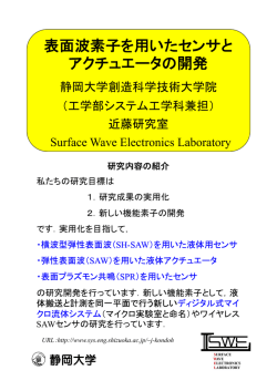 表面波素子を用いたセンサと アクチ エ タの開発