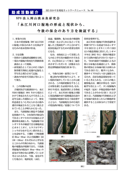 NPO法人岡山淡水魚研究会・永江川河口湿地の形成と現状から今後の