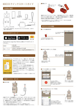 BOCCO クイックスタートガイド
