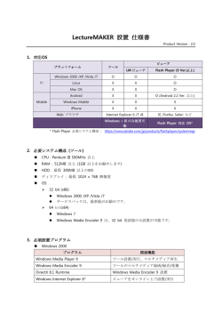 LectureMAKER 設置 仕様書