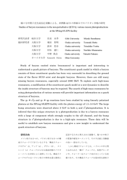 様々な中間子光生成反応実験による