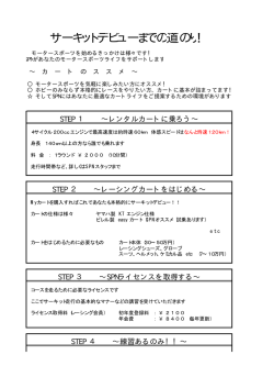 サーキットデビューまでの道のり！