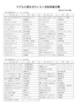 子どもに読ませたい21世紀図書百撰
