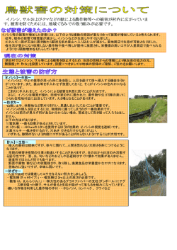 イノシシ、サルおよびクマなどの獣による農作物等への被害が村内に