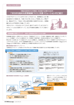 「ゼロから始める営業組織づくり」支援ソリューションのご紹介