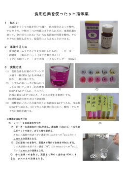 食用色素を使ったpH指示薬