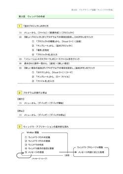 第2回 ウィンドウの作成 1 「空のプロジェクト」の作り方 (1) メニューから