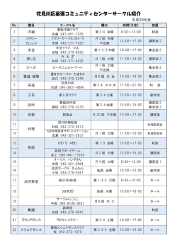 HP掲載希望 - 千葉市花見川区 幕張コミュニティセンター