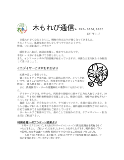 木もれび通信 2007年11月