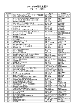 2012年9月特集展示 「リーダーとは」
