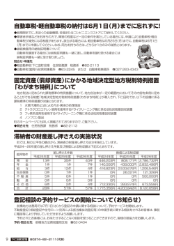 Page9～11 自動車税・軽自動車税の納付 ふるさと下仁田応援寄付金 犬