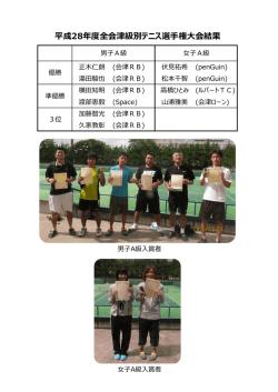 結果 - 会津テニス協会