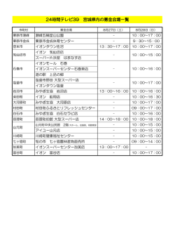 24時間テレビ39 宮城県内の募金会場一覧