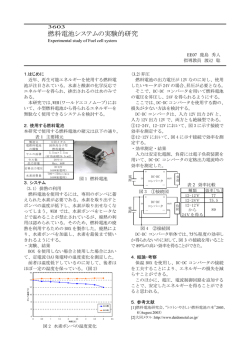 燃料電池システムの実験的研究