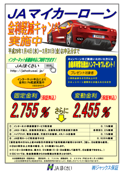 JAマイカーローン 金利軽減キャンペーン実施中！
