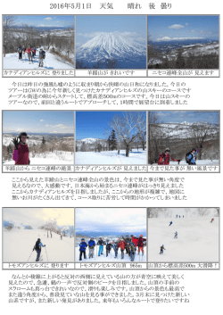2016年5月1日 天気 晴れ 後 曇り