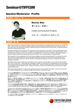 Speaker/Moderator Profile Darren Star