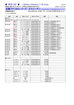 PRICE LIST I.M.Door Collection / I. M. Living