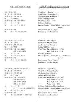 HAKEN or Regular Employment