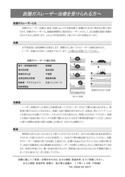 炭酸ガスレーザー治療を受けられる方へ