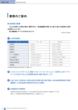 業務のご案内 - JAバンク静岡