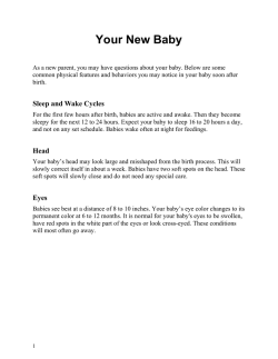 Features and behaviors you may notice in your baby soon after birth