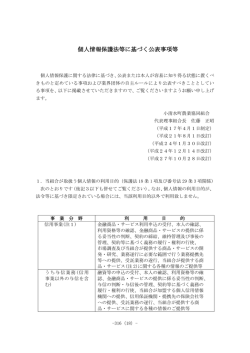 公表事項等に関するご案内