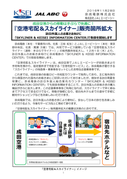 『空港宅配＆スカイライナー』販売箇所拡大