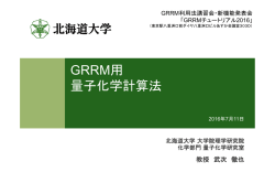 GRRM用 量子化学計算法