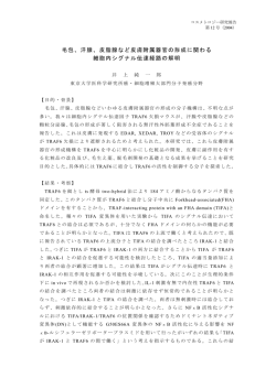皮脂腺など皮膚附属器官の形成に関わる 細胞内シグナル伝達経路の解明