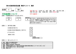 第38回部長会議：事前アンケート集計