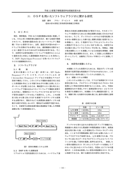 DSPを用いたソフトウェアラジオに関する研究