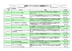 第4期キャリア･コンサルタント養成講座スケジュール