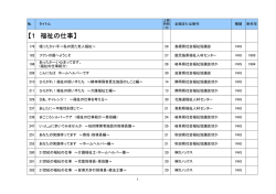 1 福祉の仕事 - 和歌山県社会福祉協議会