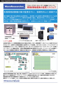 環境試験装置集中監視パッケージカタログPDF