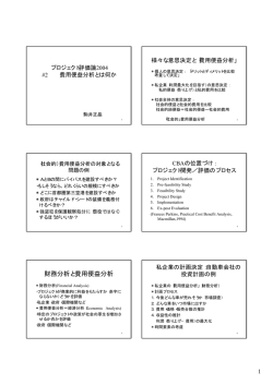 財務分析と費用便益分析