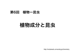 植物成分と昆虫
