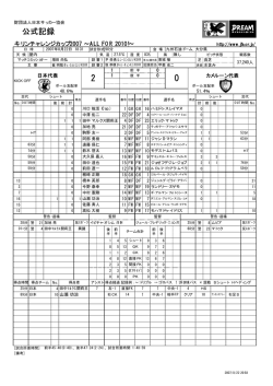 公式記録 - 日本サッカー協会