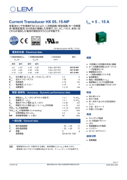 IPN = 5 .. 15 A Current Transducer HX 05..15-NP