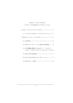 SATA ハードディスクガイド インストールと RAID