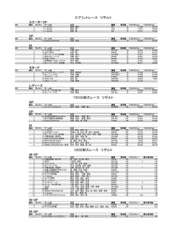 120分耐久レース リザルト スプリントレース リザルト 150分耐久レース