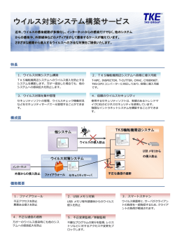 特長 構成図 機能概要 TKS輪転機周辺システム ウイルス対策システム