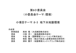 8-3 地下水地盤環境