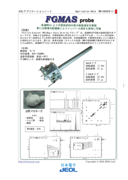 FGMAS probe - JEOL RESONANCE