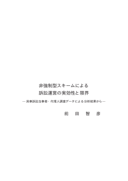 非強制型スキームによる 訴訟運営の実効性と限界