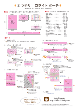 2つ折り！DSライトポーチ